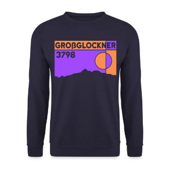 Großglockner Besteigung Skitour Bergtour Andenken - Unisex Pullover - Navy - Vorne - Alina (178cm) & Michal (187cm)