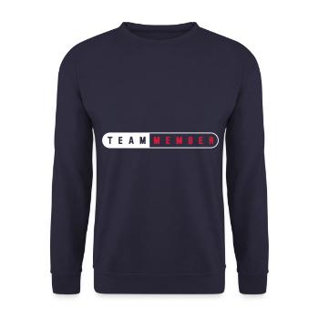 membre de l’équipe - Sweat-shirt Unisexe - marine - Devant - Alina (178cm) & Michal (187cm)