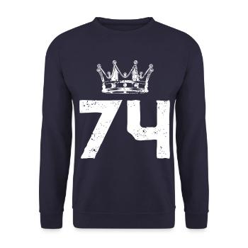 74 Couronne numérique - Sweat-shirt Unisexe - marine - Devant - Alina (178cm) & Michal (187cm)