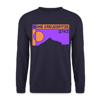 Hohe Kreuzspitze Jaufenpass Berg Skitour Wanderung - Unisex Pullover - Navy - Vorne - Alina (178cm) & Michal (187cm)