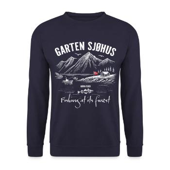 La pesca al suo meglio - Garden Sjøhus - Norvegia - Felpa unisex - navy - Fronte - Alina (178cm) & Michal (187cm)