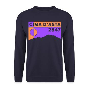 Cima d’Asta Hike Mountain Tour Route Normale Italie - Sweat-shirt Unisexe - marine - Devant - Alina (178cm) & Michal (187cm)