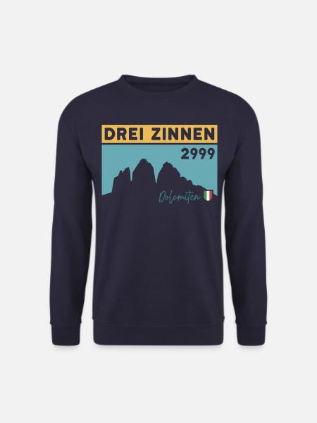 Drei Zinnen Tre Cime Lavaredo Dolomiten Wanderung - Unisex Pullover - Navy