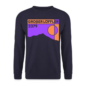 Großer Löffler High Tour, North Ridge, Ski Touring, Hiking - Unisex Sweatshirt - navy - Front - Alina (178cm) & Michal (187cm)