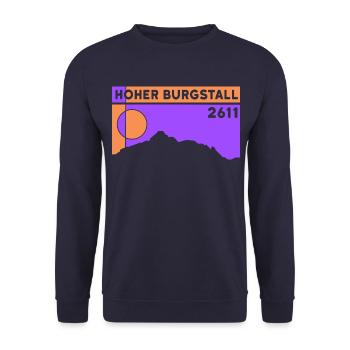 Hoher Burgstall Tirol Bergtour Klettern Stubaital - Unisex Pullover - Navy - Vorne - Alina (178cm) & Michal (187cm)