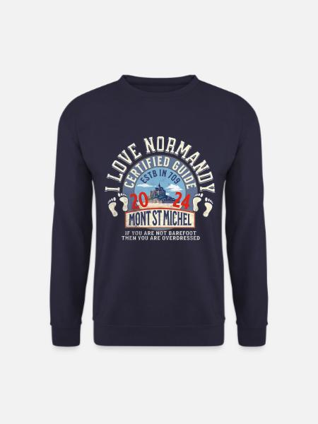 Amo la Normandia e il Monte St Michel - Felpa unisex - navy