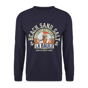 Meet the locals in La Baule - Sweat-shirt Unisexe - marine - Devant - Alina (178cm) & Michal (187cm)
