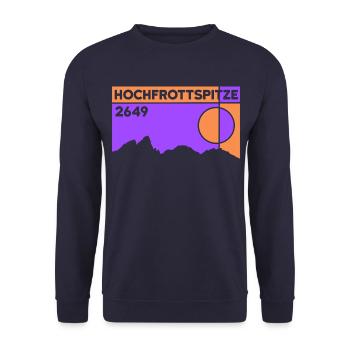 Hochfrottspitze Mädelegabel Überquerung Wandern - Unisex Pullover - Navy - Vorne - Alina (178cm) & Michal (187cm)