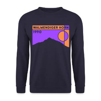 Berg Walmendinger Horn Vorarlberg Wandern Andenken - Unisex Pullover - Navy - Vorne - Alina (178cm) & Michal (187cm)