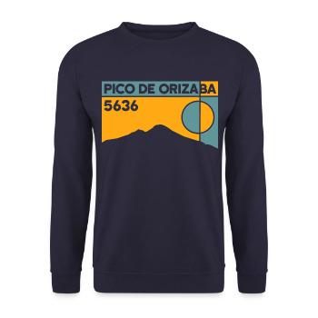 Pico De Orizaba Citlaltépetl Besteigung Mexico - Unisex Pullover - Navy - Vorne - Alina (178cm) & Michal (187cm)