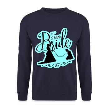 Équipe Mariée Mariage Poule - Sweat-shirt Unisexe - marine - Devant - Alina (178cm) & Michal (187cm)