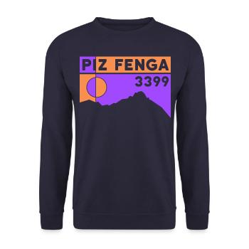 Piz Fenga Fluchthorn Tour Wanderung Andenken - Unisex Pullover - Navy - Vorne - Alina (178cm) & Michal (187cm)