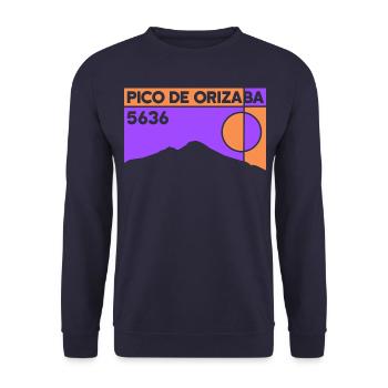 Pico De Orizaba Citlaltépetl Besteigung Mexico - Unisex Pullover - Navy - Vorne - Alina (178cm) & Michal (187cm)