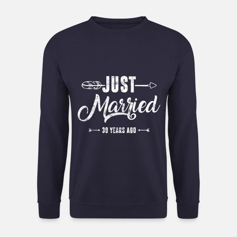 hochzeit jubiläum 30 jahre - Unisex Pullover - Navy