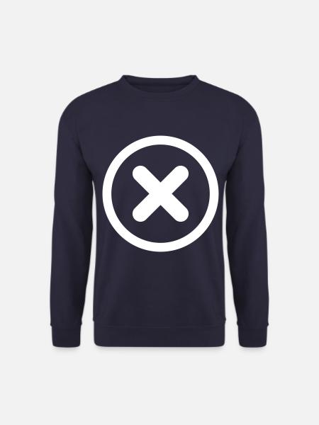 cross x symbol icon - Unisex Sweatshirt - navy