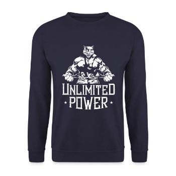 Wolf beast power - Unisex Sweatshirt - navy - Front - Alina (178cm) & Michal (187cm)
