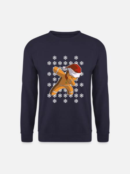 Gingerbread Man Dab Christmas - Unisex Sweatshirt - navy