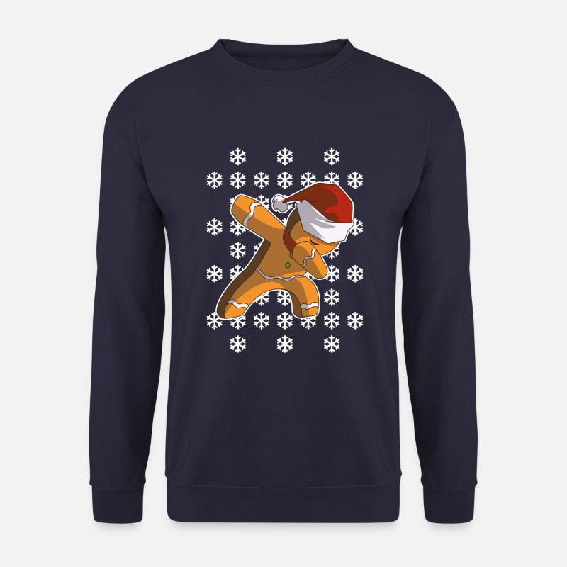 Gingerbread Man Dab Christmas - Unisex Sweatshirt - navy