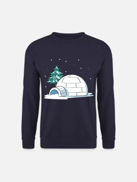 Igloo Illustration - Unisex Sweatshirt - navy