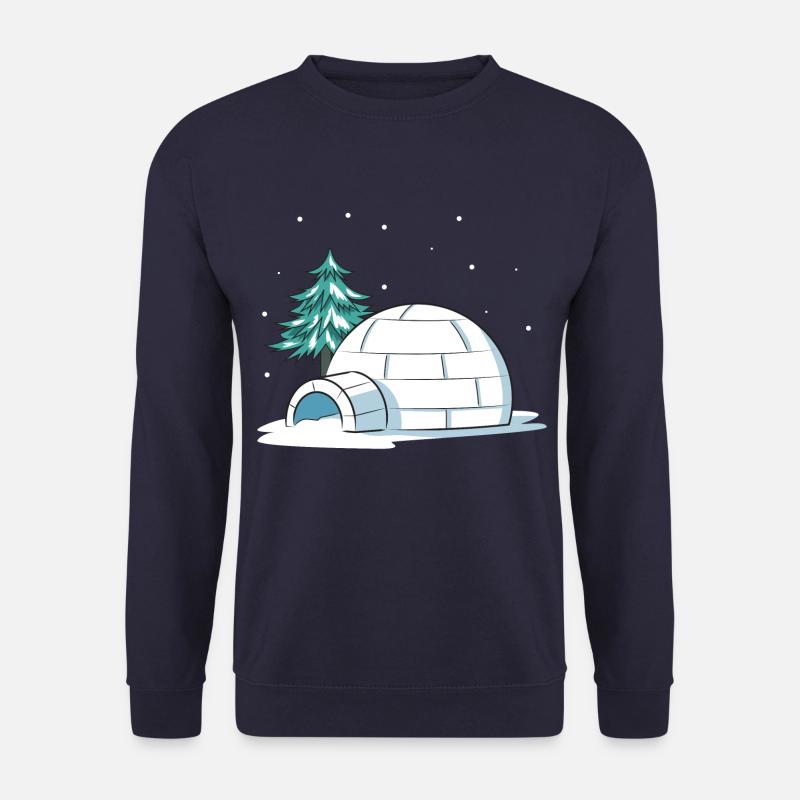 Illustration igloo - Sweat-shirt Unisexe - marine