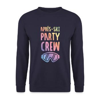 Apres ski party crew coloré - Sweat-shirt Unisexe - marine - Devant - Alina (178cm) & Michal (187cm)