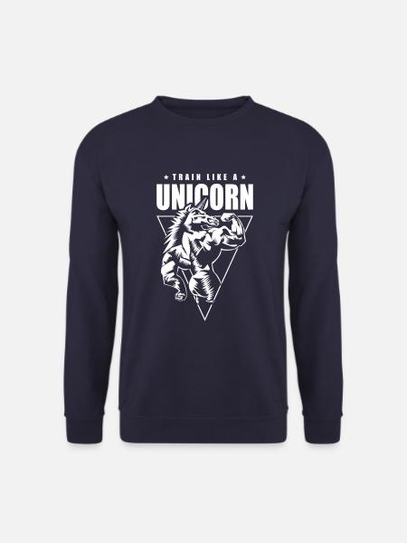 Training wie ein Einhorn - Unisex Pullover - Navy