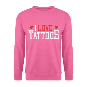 Tatouages amour coeur - Sweat-shirt Unisexe - rose - Devant