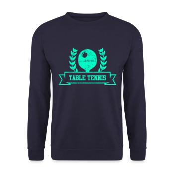 Symbole de tennis de table - Sweat-shirt Unisexe - marine - Devant - Alina (178cm) & Michal (187cm)