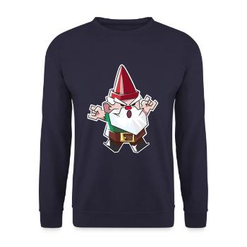 gartenzwerg party - Unisex Pullover - Navy - Vorne - Alina (178cm) & Michal (187cm)