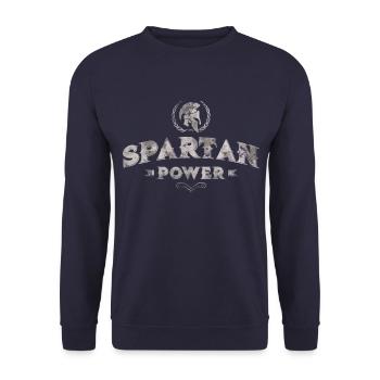 Spartaner helm power - Unisex Pullover - Navy - Vorne - Alina (178cm) & Michal (187cm)