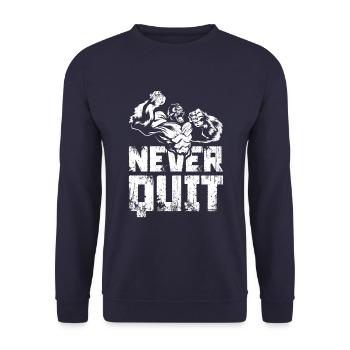 Gorilla motivation saying - Unisex Sweatshirt - navy - Front - Alina (178cm) & Michal (187cm)