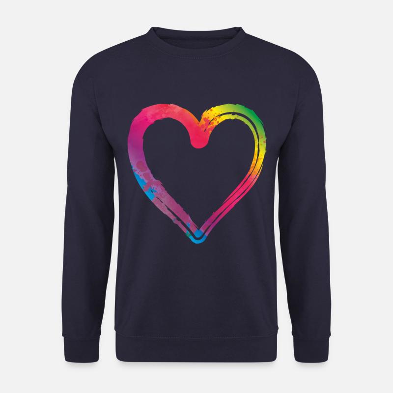herz bunt - Unisex Pullover - Navy