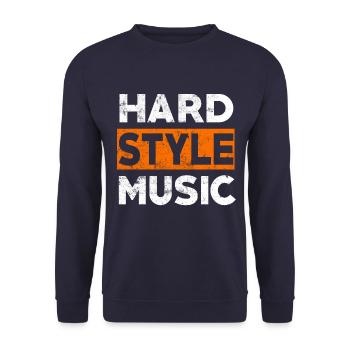 Hardstyle Musik - Unisex Pullover - Navy - Vorne - Alina (178cm) & Michal (187cm)