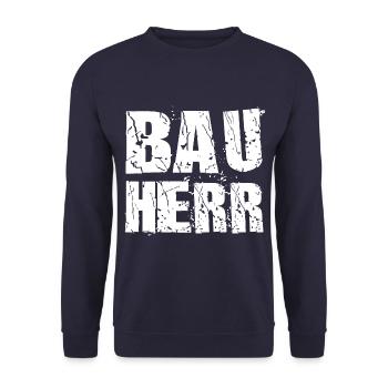 Bauherr Hausbau - Unisex Pullover - Navy - Vorne - Alina (178cm) & Michal (187cm)