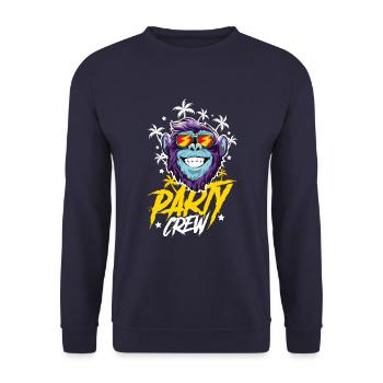 Affe Party Crew - Unisex Pullover - Navy - Vorne - Alina (178cm) & Michal (187cm)