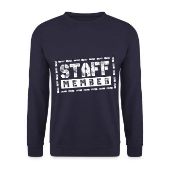 Timbre du membre du personnel - Sweat-shirt Unisexe - marine - Devant - Alina (178cm) & Michal (187cm)