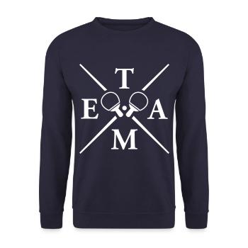 Équipe de tennis de table - Sweat-shirt Unisexe - marine - Devant - Alina (178cm) & Michal (187cm)
