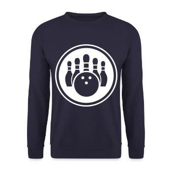 icône de bowling - Sweat-shirt Unisexe - marine - Devant - Alina (178cm) & Michal (187cm)