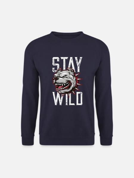 Dog Bulldog Wild - Unisex Sweatshirt - navy