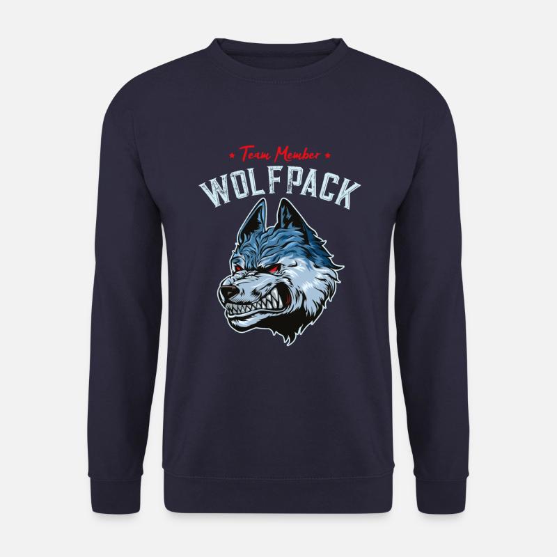 wolf wolfpack team - Unisex Sweatshirt - navy