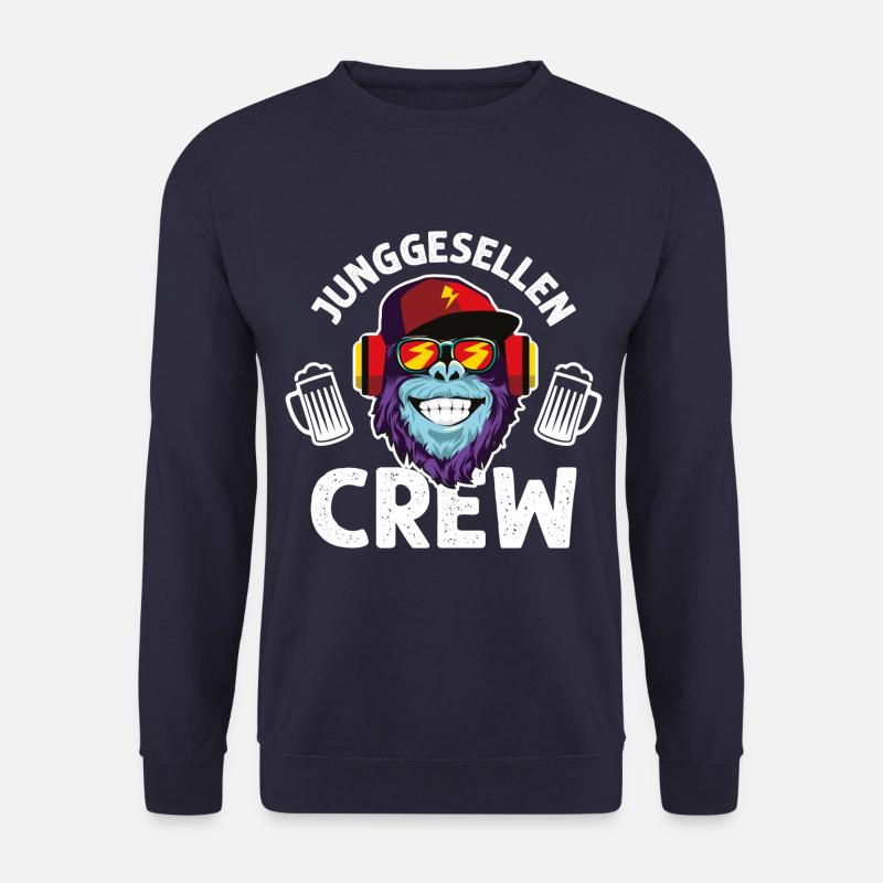 Junggesellen crew affe - Unisex Pullover - Navy