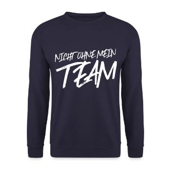 nicht ohne mein team - Unisex Pullover - Navy - Vorne - Alina (178cm) & Michal (187cm)