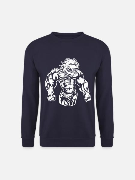 Bulldog muscles power - Sweat-shirt Unisexe - marine