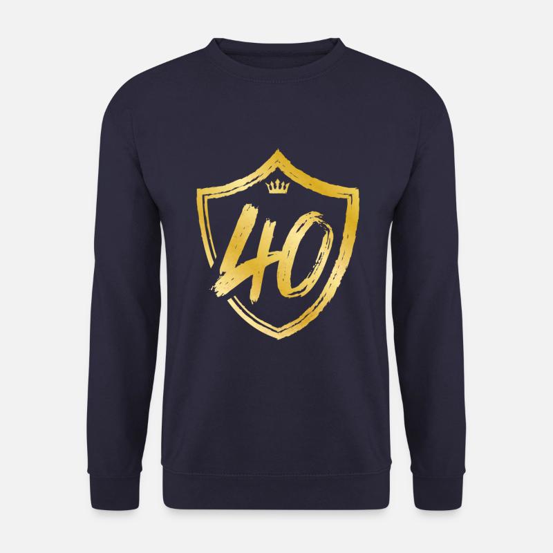 40 nummer jahr gold - Unisex Pullover - Navy