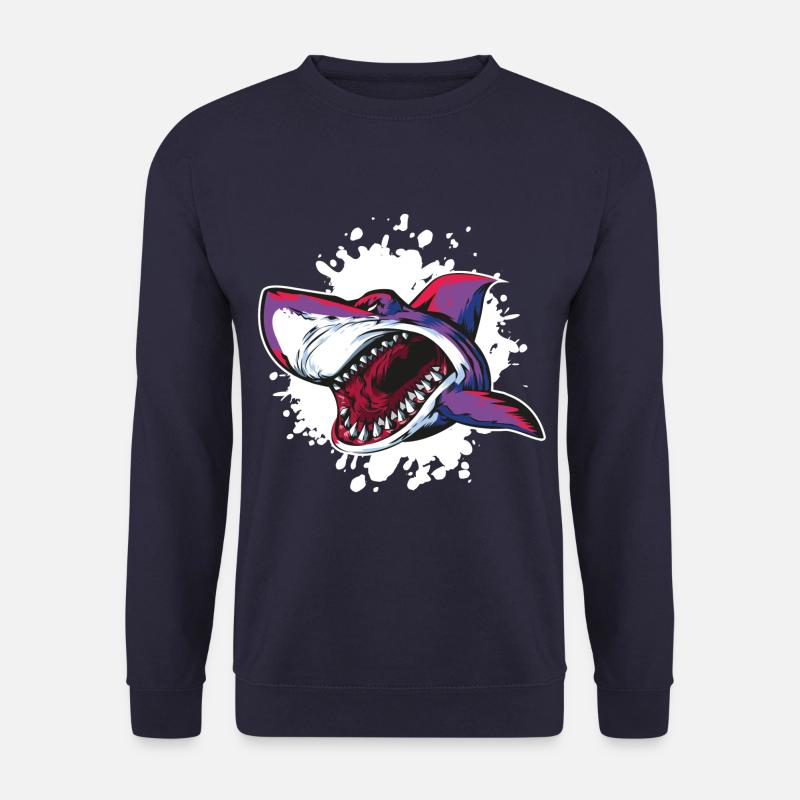 shark fish blob - Unisex Sweatshirt - navy