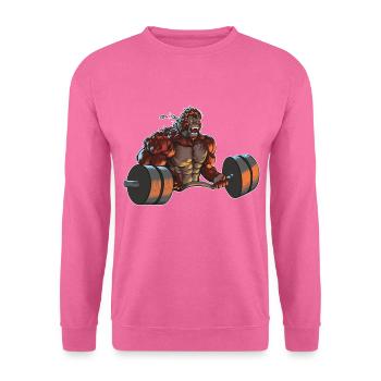 gorilla beast power gym fitness workout - Unisex Sweatshirt - pink - Front