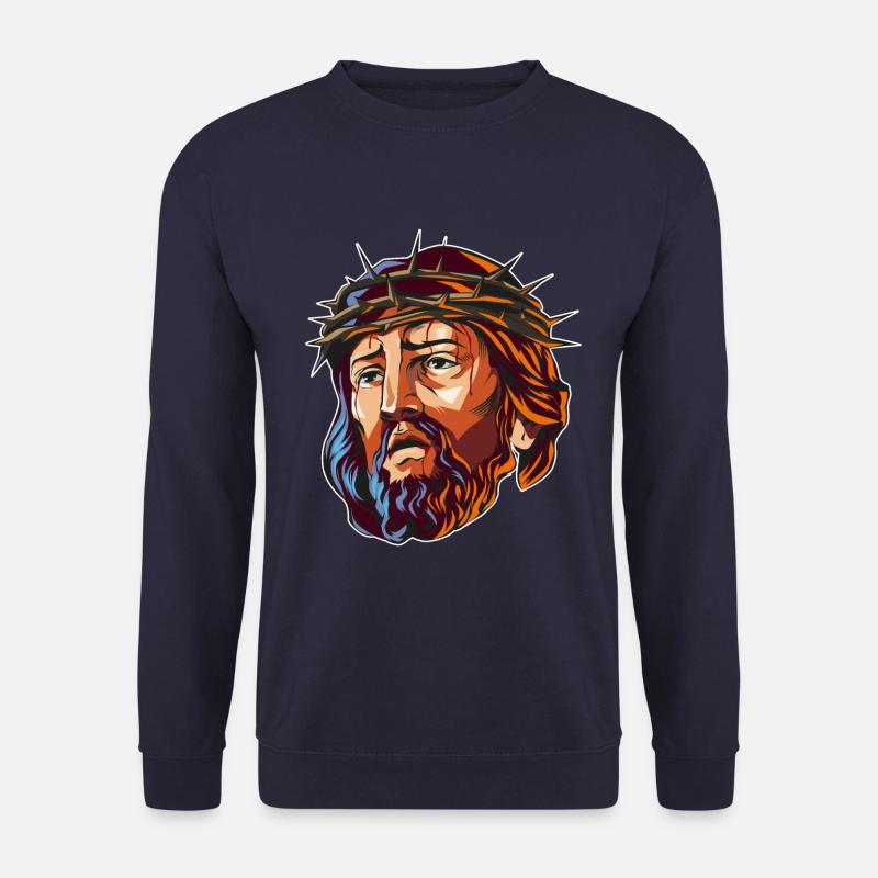 Jesus Christ head - Unisex Sweatshirt - navy
