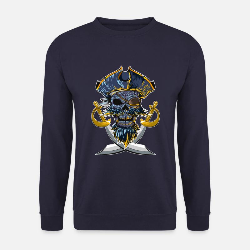 pirat skelett totenkopf - Unisex Pullover - Navy