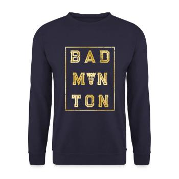 Badminton Gold Sport - Unisex Sweatshirt - navy - Front - Alina (178cm) & Michal (187cm)