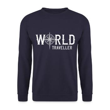 Travel compass travel vacation - Unisex Sweatshirt - navy - Front - Alina (178cm) & Michal (187cm)